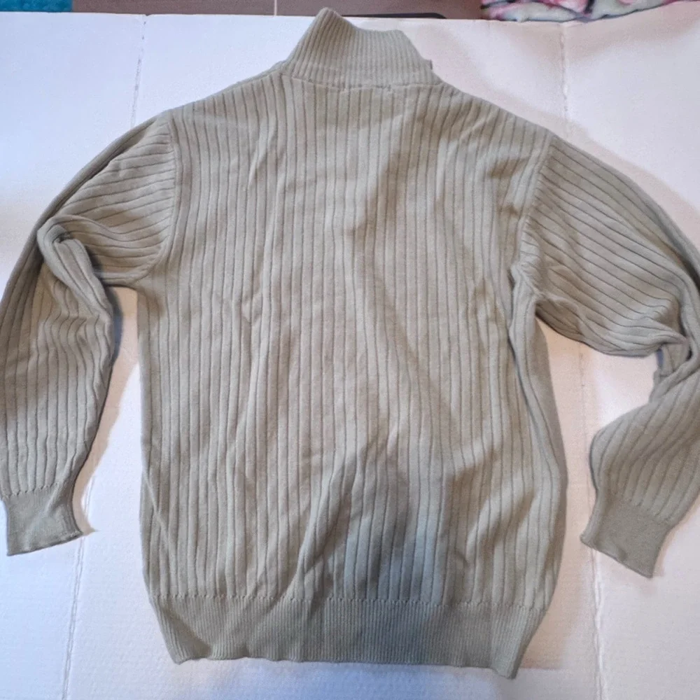 513 Clothing Concepts Retro Striped 1/4 Zip Sweater - Wool Blend - Size Large - Picture 11 of 11
